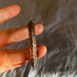 Robert Skeet stamped RS Navajo sterling cuff Bracelet